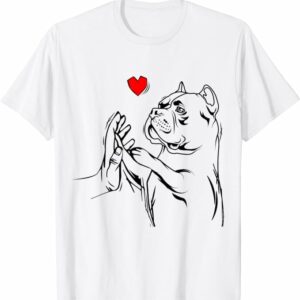 T Shirt American Bully Love Cute Pitbull Dog Mom Funny Girls T-Shirt