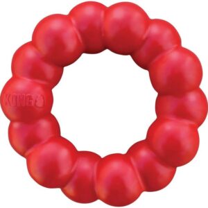 5_KONG Ring – Natural Rubber Ring Toy for Healthy Chewing Habits – Chew Toy Supports Dog Dental Health – Dog Toy Supports Instincts During Playtime – for Medium/Large Dogs_