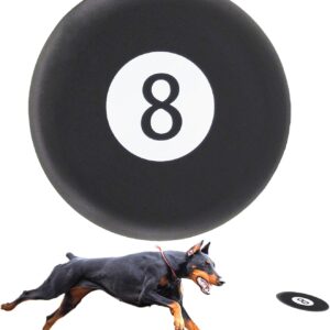 5_Dog Flying Disc Lightweight, Pets Dog Flying Disc, Floating Water Dog Toy, Dog Launchers Toy, The Best Gift for Your Lovely Pet (Black)