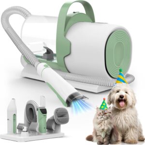 7_Dog Grooming Vacuum, Pet Grooming Kit, Dog Clipper Nail Trimmer Grinder, 2.5L Dust Cup 7 Grooming Tools 11000Pa Dog Vacuum for Shedding Grooming, Pet Grooming Vacuum for Dogs, Home Cleaning, PG50 Plus