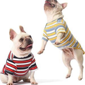 Dog Shirts Cotton Striped T-Shirt, Summer Pet Clothes
