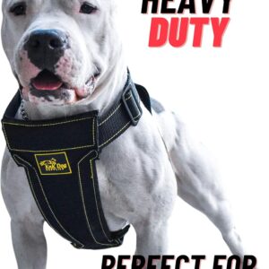 0_KNK Big Large Heavy Duty Dog Harness Vest, Medium Sized Dogs and Strong Dogs, Durable, Thick, Sturdy Adjustable 2 Leash Metal Clips on Back, Soft & Padded Chest