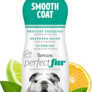 7_TropiClean Perfect Fur Dog Shampoo for Shedding Control & Restoring Shine for All Breeds with A Smooth Coat | 16 oz