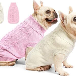 6_2 Pack Dog Sweaters for Small Dogs