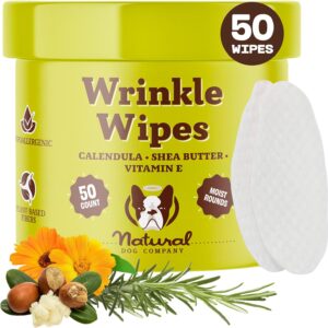 6_Hypoallergenic Wrinkle Wipes French Bulldog, Cleaning & Deodorizing, Dog Wipes for Grooming Faces, Paws & Butts
