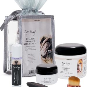 6_Eye Envy Bulldog Wrinkle Cleaner & Nose Care Kit | Bulldog Wrinkle Wipes, Tear Stain Powder, Applicator Brush & Dog Nose Balm | Cleans Skin Folds | Removes Stains | Helps Cracked Noses