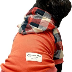 6_Fitwarm Dog Plaid Shirts Doggie Clothes Puppy Hoodies