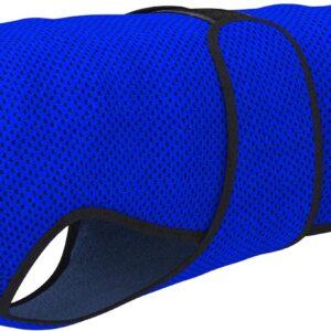 3_Dog Cooling Vest. Lightweight Jacket with Evaporative Cool Microfiber Technology, UV Protection Shirt for Beach, Sizing for Small, Medium and Large Dogs (XL, Dark Blue)
