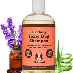 7_Natural Dog Company Itchy Dog Shampoo, 12 oz., Dog Dry Skin Treatment, Dog Itch Relief, Hypoallergenic, Plant Based Ingredients, Deodorizing Dog Shampoo, Relief from Skin Allergy Symptoms