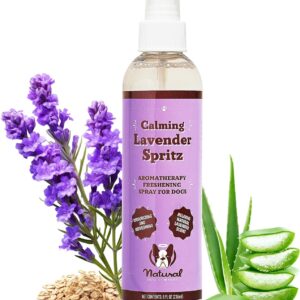7_Natural Dog Company Calming Lavender Spritz for Dogs, 8oz – Deodorizing & Moisturizing, Soothes Skin, Conditions Coat, Hypoallergenic, Alcohol-Free, USA Made