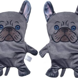 5_French Bulldog Crinkle Squeaker Fetch Toys 2 Pack for Dogs Puppies Small Animals