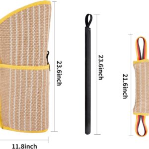 1a_Dog Bite Training Set,Double-Layer Dog Bite Sleeve, Durable Dog Bite Professional Training Equipment, Dog Bite Tug Toy,Dog Attack Agitation Stick for K9 Pitbull German Shepherd,Medium,Large Dog