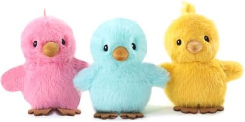 Sew Butiful 3PCS 6” Squeak Plush Toy, Funny Animal Sets Pet Interactive Play for Small,Medium Dogs Assorted Color