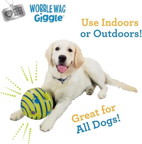 Wobble Wag Giggle Ball | Rolling Enrichment Toy for Fun Playtime, Interactive Play for Indoor or Outdoor, Keeps Dogs & Puppies Large, Medium or Small Busy & Moving, As Seen on TV | Pack of 1 - Image 7
