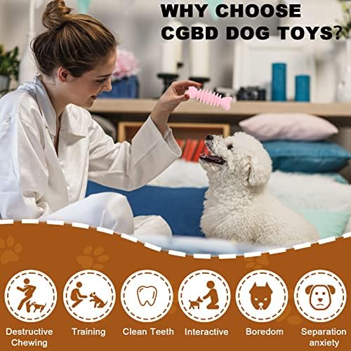 Puppy Toys, 6 Pack Dog Chew Toys for Puppy, Cute Pink Small Dog Toys, Teething Toys for Puppies, Soft Durable Interactive Chew Toy for Small Dogs - Image 2