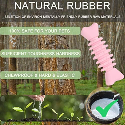 Puppy Toys, 6 Pack Dog Chew Toys for Puppy, Cute Pink Small Dog Toys, Teething Toys for Puppies, Soft Durable Interactive Chew Toy for Small Dogs - Image 4