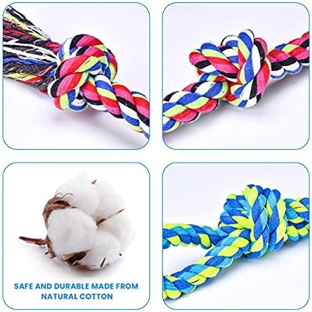 Feeko Heavy Duty Dog Rope Toys for Large Breed Aggressive Chewers, 2 Pack Indestructible Teeth Cleaning Tug of War Toy - Image 3