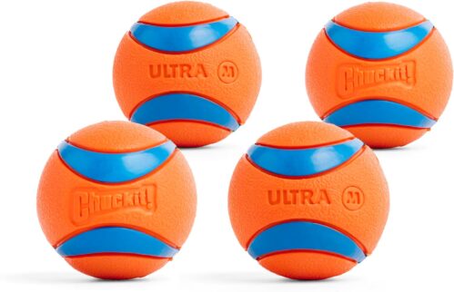 5_Chuckit! Ultra Ball Dog Toy – Medium Bouncy Fetch Balls For Dogs 20-60 lbs – Made from Durable Rubber – Floating Water Pet Toys