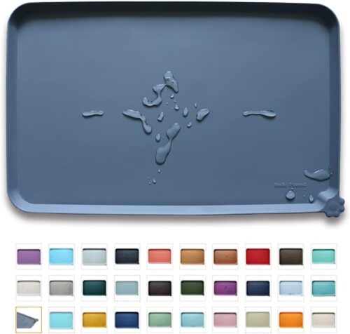 5_Hoki Found -Waterproof Pet Feeding Mats with High Lips – Multiple Size and Colors