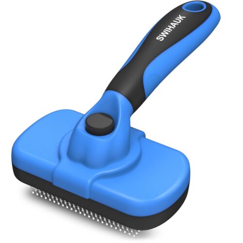 6_Swihauk Self Cleaning Slicker Brush – Skin Friendly Deshedding Grooming Tool for Dogs & Cats, Suitable for Shedding & Haired Pets, with Pet Supplies Accessories