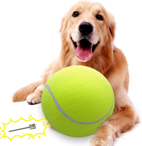 1_Banfeng Big Tennis Ball for Dogs, Giant Dog Tennis Ball Toy Large Outdoor Sports Gift for Small Medium Large Dog