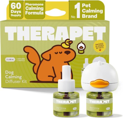 TheraPet MD 60-Day Dog Calming Diffuser Kit – Dog Pheromone Diffuser for Stress, Destructive Behavior, Pee Accidents, Separation Anxiety, Barking, Aggression & Chewing