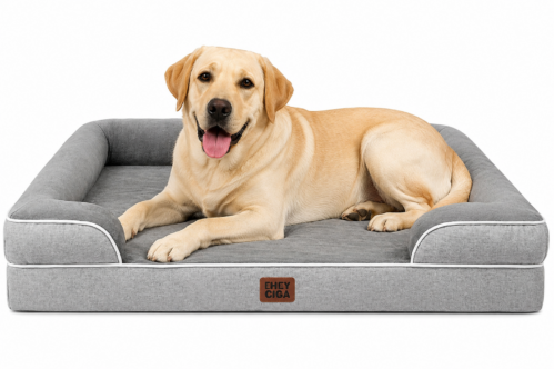 3_EHEYCIGA Orthopedic XL Dog Beds, Waterproof Memory Foam Dog Bed for Extra Large Dogs, Non-Slip Bottom and Egg-Crate Foam Big Pet Couch Bed with Washable Removable Cover