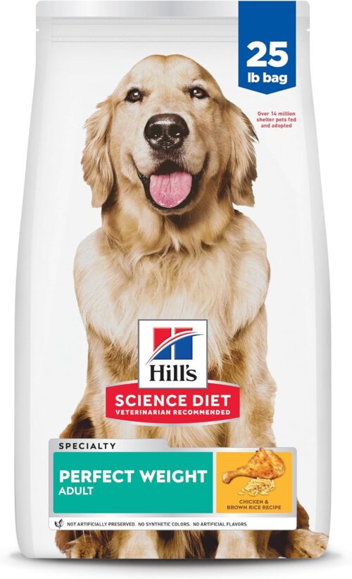 Hill’s Science Diet Adult Perfect Weight Dry Dog Food | #1 Veterinarian Recommended, Chicken & Brown Rice