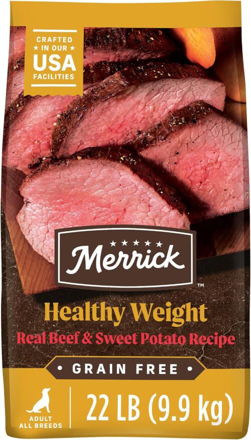 Merrick Premium Grain Free Dry Dog Food Weight Management Dog Food, Wholesome And Natural Kibble, Healthy Weight Recipe