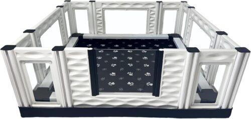 EZwhelp EZclassic Windowed Whelping Box with viewing panels for monitoring mother dogs and newborn puppies.