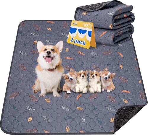 Sunheir washable pee pads for dogs, reusable 2-pack for whelping and puppy training