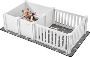 VEVOR Dog Whelping Box with spacious PVC enclosure and adjustable entrance for mother dogs and newborn puppies.