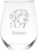 C M Labrador Retriever Dog with Name 17 oz. Custom Stemless Wine Glass – Personalized Lab Dog Themed Gift for Women and Men