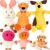Squeaky Plush Dog Toys: 5 Pack Tough Stuffed Toys – Chew Teething Crinkle Boredom Relief for Puppy Small Medium Large Breed Dogs – Birthday Gift for Pets