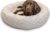 Best Friends by Sheri The Original Calming Donut Dog Bed for Large Dogs up to 100 lbs, Lux Faux Fur, Oyster, Large, 36″ x 36″